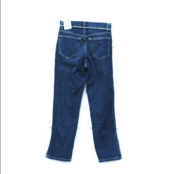 ZARA Cropped Jeans Slim Mid Rise Split Hem - Picture 4 of 5